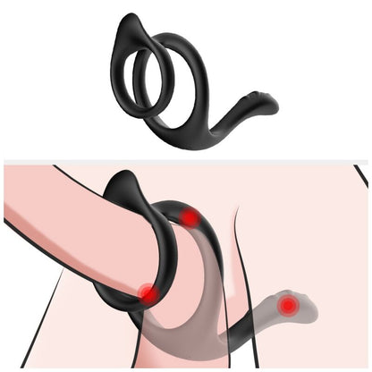 ARMONY - TAIL DOUBLE ANAL RING BLACK