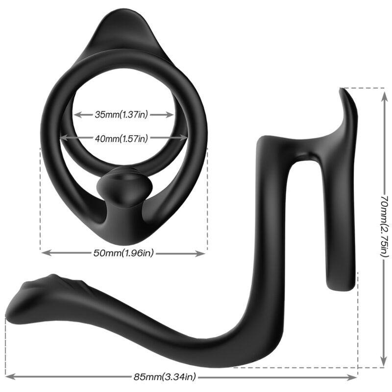 ARMONY - TAIL DOUBLE ANAL RING BLACK