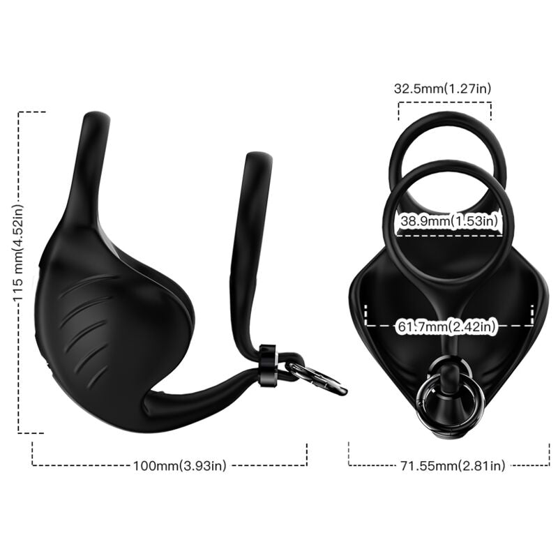 ARMONY - MANTA SCROTUM VIBRATOR RING BLACK