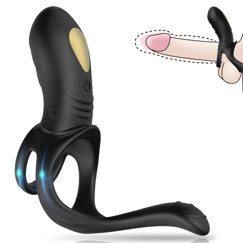 ARMONY - JOY JUMPER RING VIBRATOR FOR COUPLES & ANAL PLUG REMOTE CONTROL BLACK