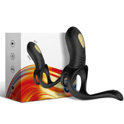 ARMONY - JOY JUMPER RING VIBRATOR FOR COUPLES & ANAL PLUG REMOTE CONTROL BLACK