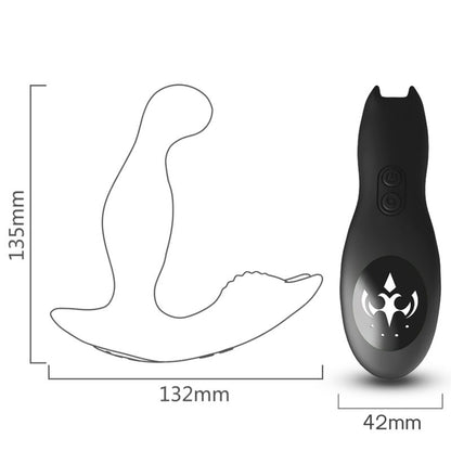 ARMONY - BAT KING VIBRADOR ANAL ROTADOR DE PRÓSTATA CONTROL REMOTO NEGRO