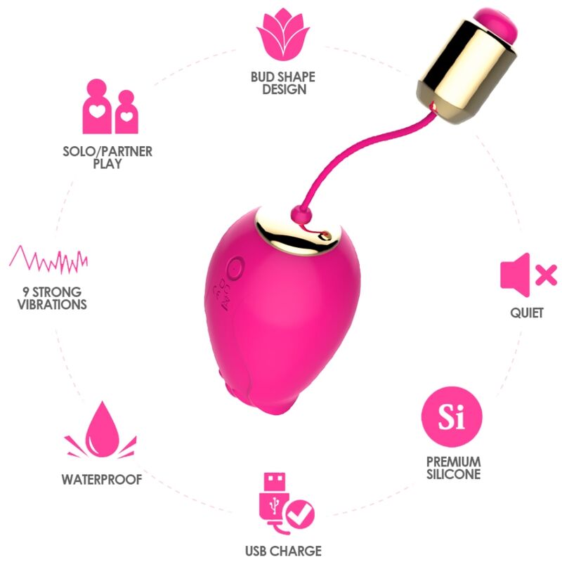 ARMONY - MANDALA EGG VIBRATOR G-SPOT REMOTE CONTROL FUCHSIA