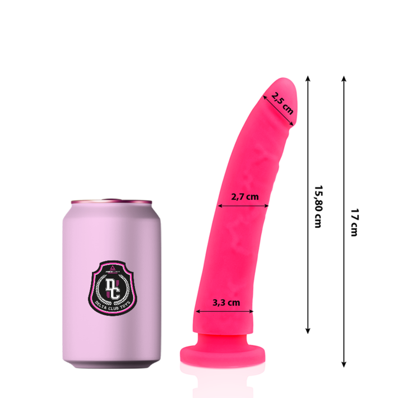 DELTA CLUB - TOYS PINK DILDO MEDICAL SILICONE 17 CM -O- 3 CM