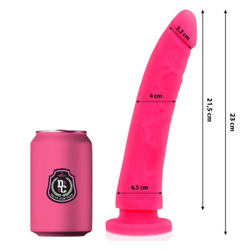 DELTA CLUB - TOYS PINK DILDO MEDICAL SILICONE 23 CM -O- 4.5 CM