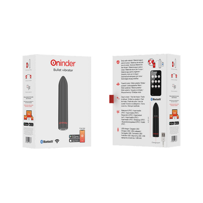 ONINDER - VIBRADOR BALA BERLIN NEGRO 9 MODOS 8,5 X 2 CM - APP GRATUITA