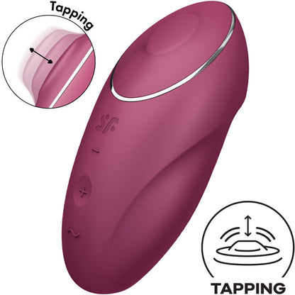 SATISFYER - TAP &amp; CLIMAX 1 VIBRADOR DE APOYO ROJO