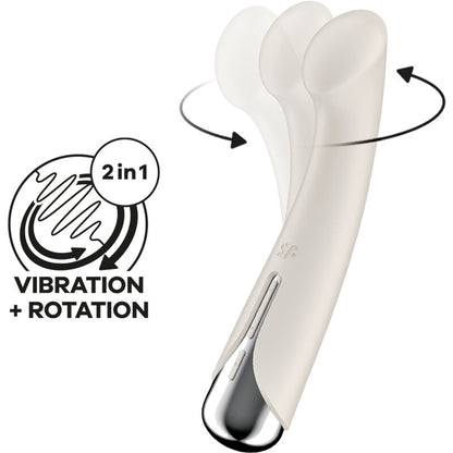 SATISFYER - VIBRADOR ROTATOR SPINNING G-SPORT 1 ROJO