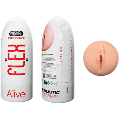 ALIVE - MASTURBADOR MASCULINO FLEXIBLE VAGINAL TALLA M