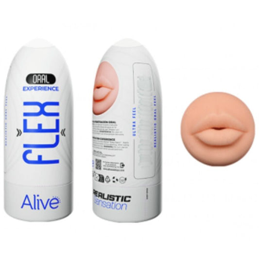 ALIVE - MASTURBADOR MASCULINO FLEXIBLE ORAL TAMAÑO M