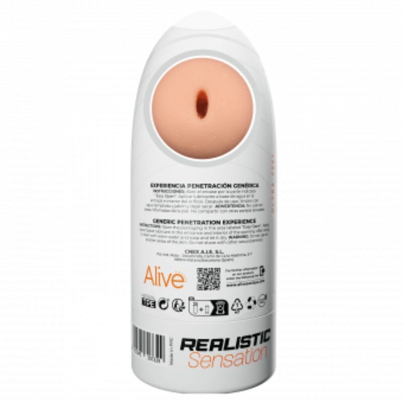 ALIVE - MASTURBADOR MASCULINO FLEXIBLE TALLA M