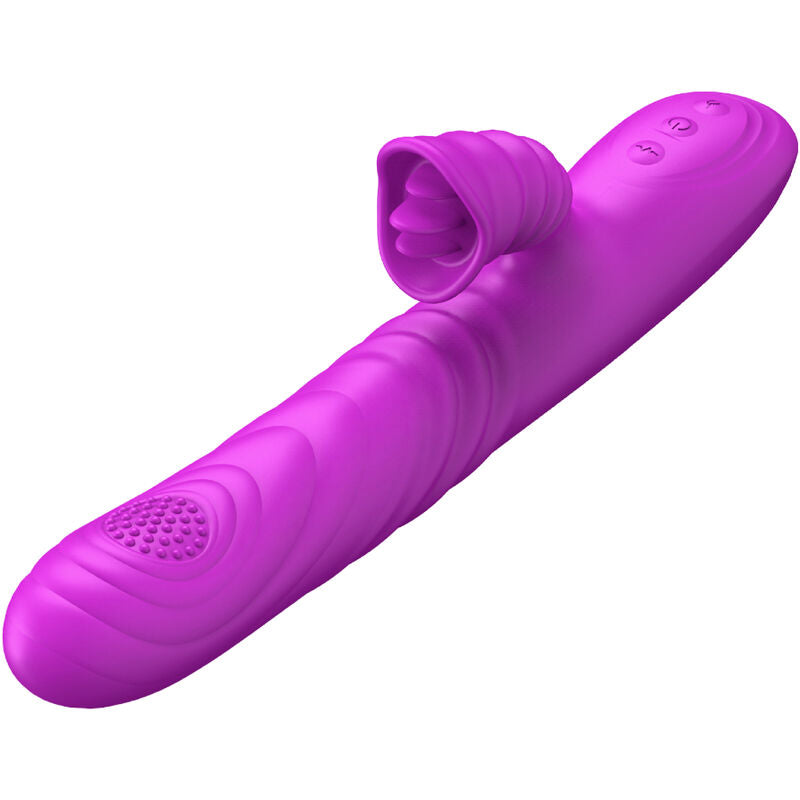 ARMONY - ANGELIA VIBRADOR MULTIFUNCIÓN CON LENGUA ESTIMULANTE EFECTO CALOR VIOLETA