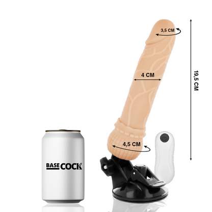 BASECOCK - REALISTIC VIBRATOR REMOTE CONTROL FLESH 19.5 CM -O- 4 CM