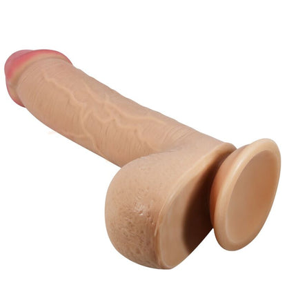 PRETTY LOVE - SERIE PIEL DESLIZANTE DILDO REALISTA CON VENTOSA PIEL DESLIZANTE CARNE 23,4 CM