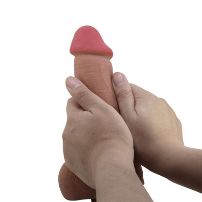 PRETTY LOVE - SERIE PIEL DESLIZANTE DILDO REALISTA CON VENTOSA PIEL DESLIZANTE MARRÓN 23,4 CM