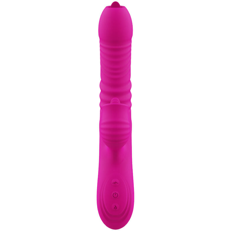 ARMONY - FANNY VIBRADOR DOBLE LENGUA MULTIFUNCIÓN EFECTO CALOR FUCSIA