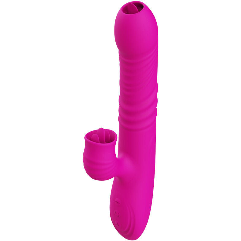 ARMONY - FANNY VIBRADOR DOBLE LENGUA MULTIFUNCIÓN EFECTO CALOR FUCSIA