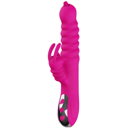 ARMONY - VIBRADOR MULTIFUNCIÓN DOBLE LENGUA CONEJO FUCSIA EFECTO CALOR