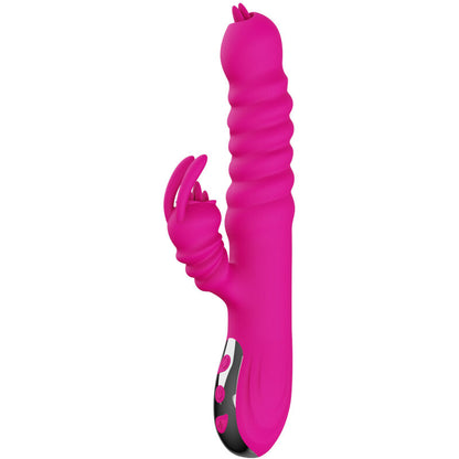 ARMONY - VIBRADOR MULTIFUNCIÓN DOBLE LENGUA CONEJO FUCSIA EFECTO CALOR