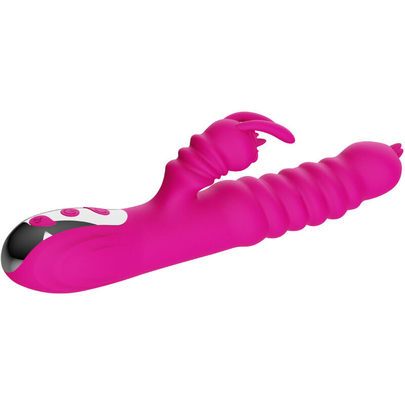 ARMONY - VIBRADOR MULTIFUNCIÓN DOBLE LENGUA CONEJO FUCSIA EFECTO CALOR