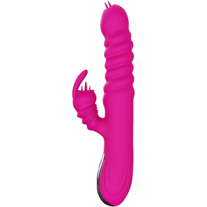 ARMONY - VIBRADOR MULTIFUNCIÓN DOBLE LENGUA CONEJO FUCSIA EFECTO CALOR