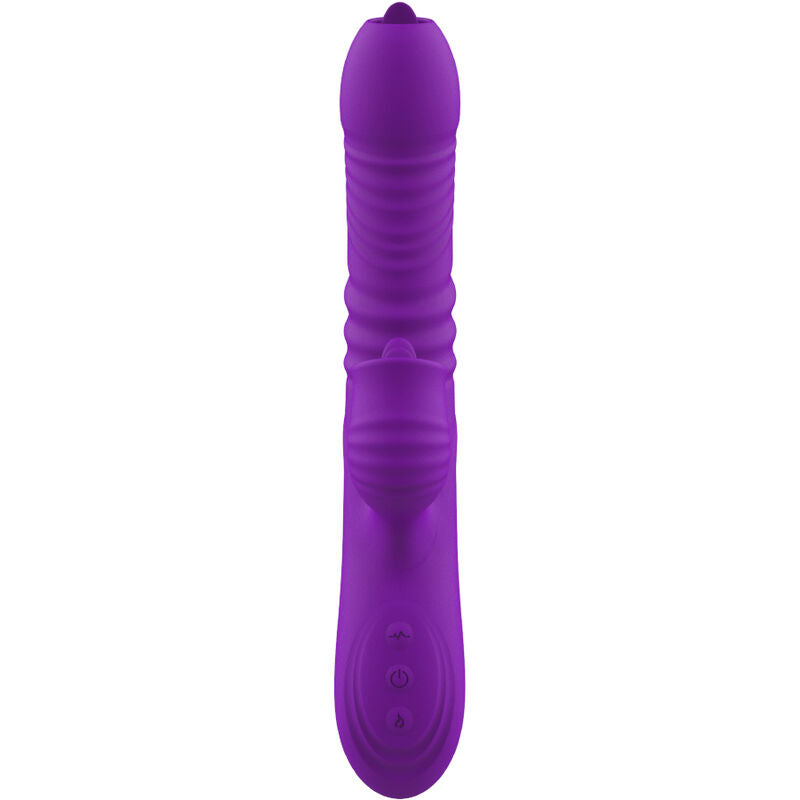 ARMONY - FULLY G SPOT RABBIT VIBRATOR WITH STIMULATING TONGUE VIOLET HEAT EFFECT