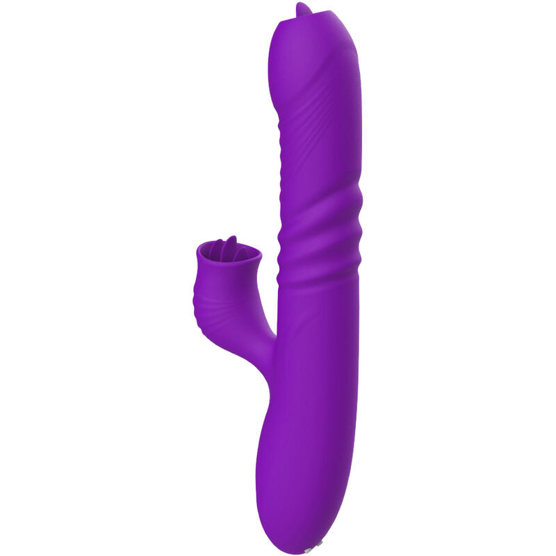 ARMONY - FULLY G SPOT RABBIT VIBRATOR WITH STIMULATING TONGUE VIOLET HEAT EFFECT