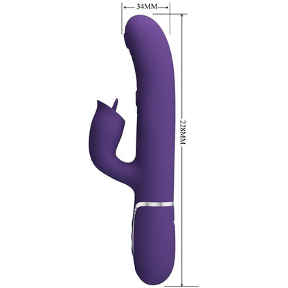 PRETTY LOVE - VIBRADOR CONEJO CON LAMIDOS MORADO