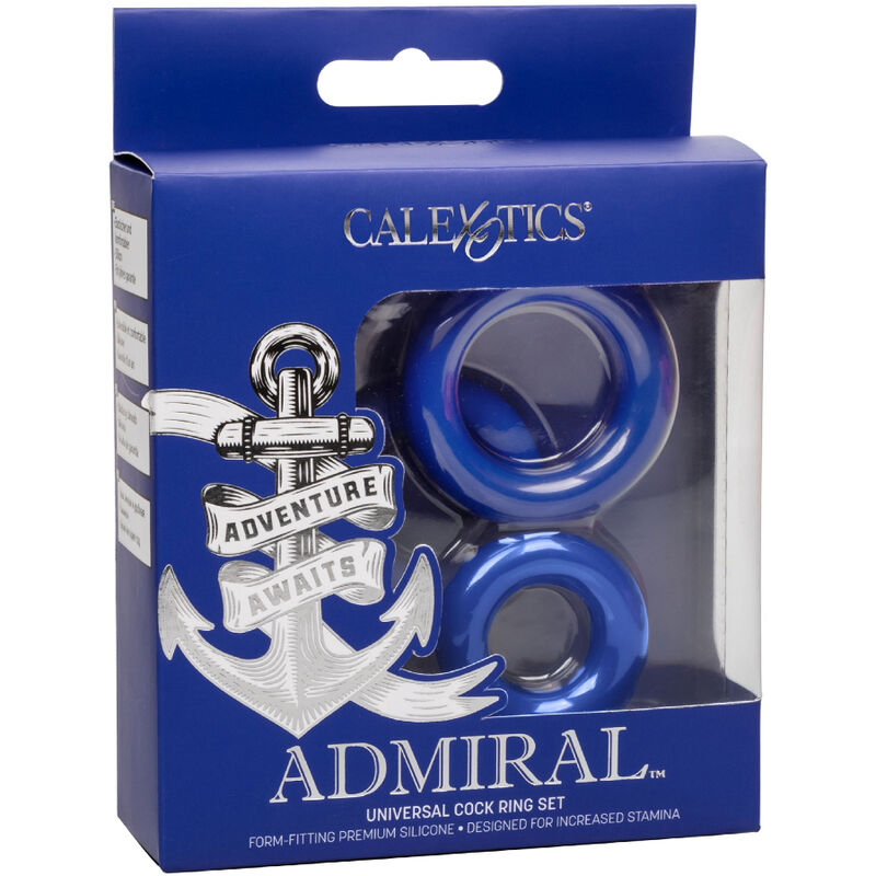 CALEXOTICS - SET DE ANILLOS PARA PENE ADMIRAL AZUL