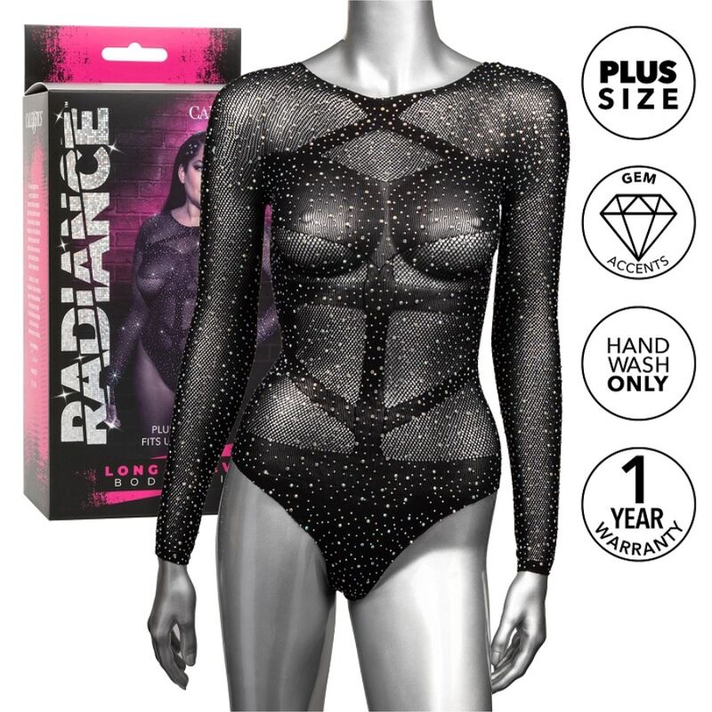 CALEXOTICS - BODY DE MANGA LARGA RADIANCE RHINE TALLA GRANDE