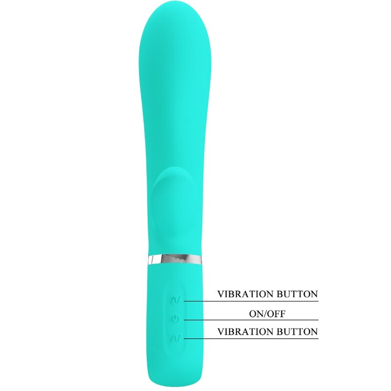 PRETTY LOVE - VIBRADOR MULTIFUNCIÓN PUNTO G THOMAS VERDE AGUA