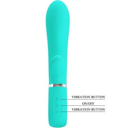 PRETTY LOVE - VIBRADOR MULTIFUNCIÓN PUNTO G THOMAS VERDE AGUA