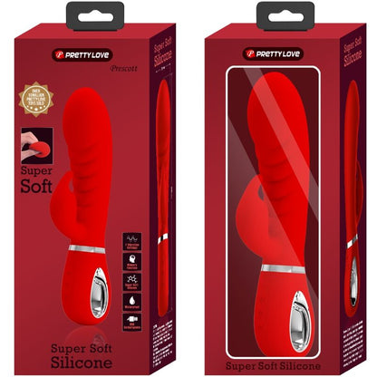 PRETTY LOVE - VIBRADOR MULTIFUNCIÓN PUNTO G PRESCOTT ROJO