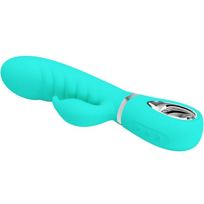 PRETTY LOVE - VIBRADOR MULTIFUNCIÓN PUNTO G PRESCOTT VERDE AGUA