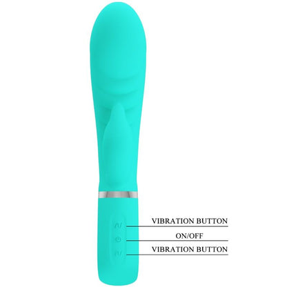 PRETTY LOVE - VIBRADOR MULTIFUNCIÓN PUNTO G PRESCOTT VERDE AGUA