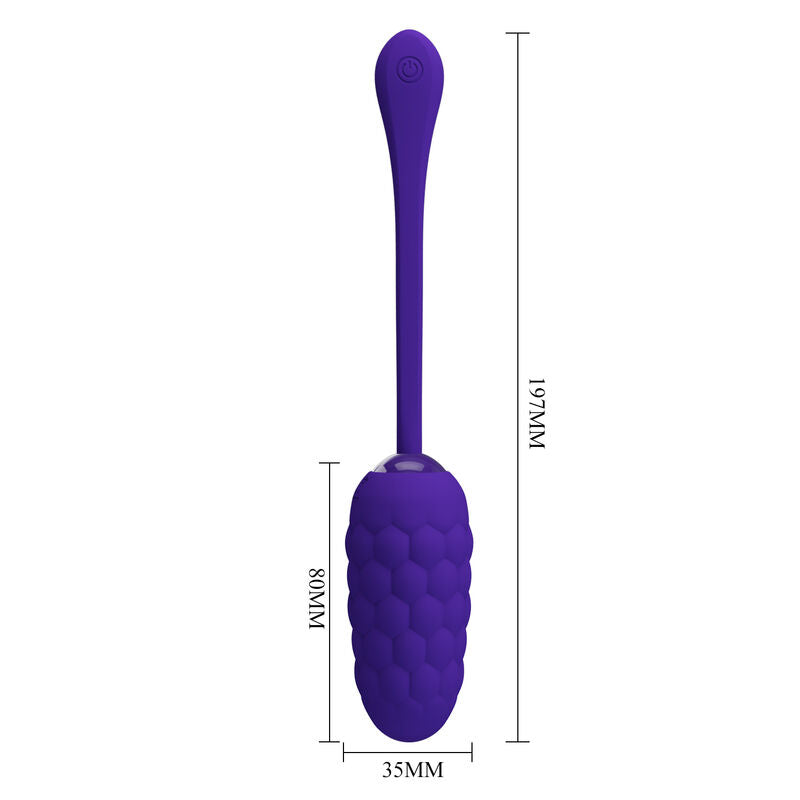 PRETTY LOVE - HUEVO VIBRADOR CON TEXTURA MARINA RECARGABLE PÚRPURA