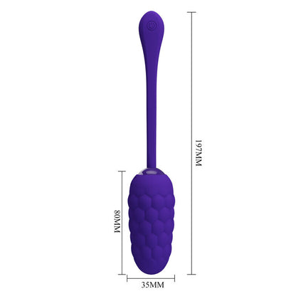 PRETTY LOVE - HUEVO VIBRADOR CON TEXTURA MARINA RECARGABLE PÚRPURA