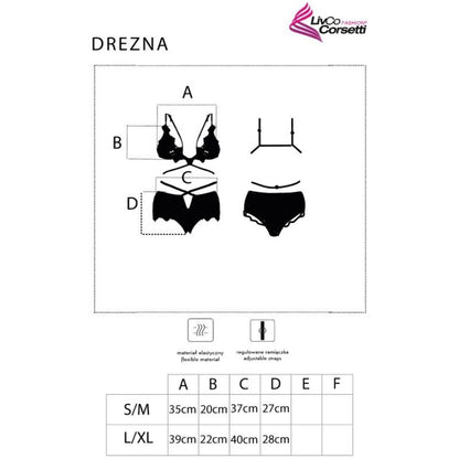 LIVCO CORSETTI FASHION - DREZNA LC 90733 SUJETADOR + BRAGUITA NEGRO