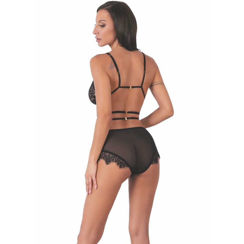 LIVCO CORSETTI FASHION - DREZNA LC 90733 SUJETADOR + BRAGUITA NEGRO