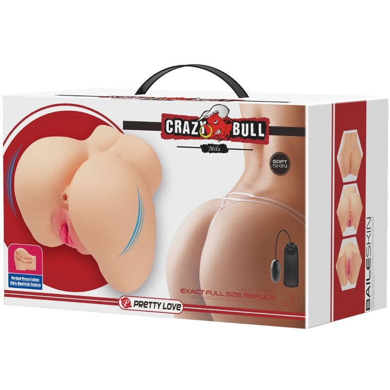 CRAZY BULL - VIBRADOR MILA DE VAGINA Y ANO REALISTA