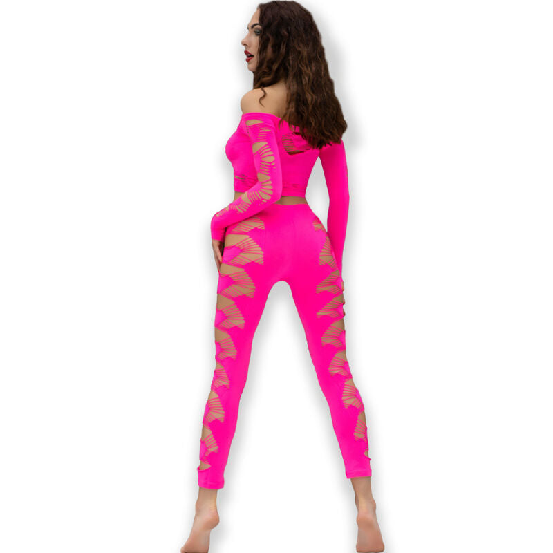 CHILIROSE - CR 4632 TOP Y PANTALÓN FUCSIA S/L