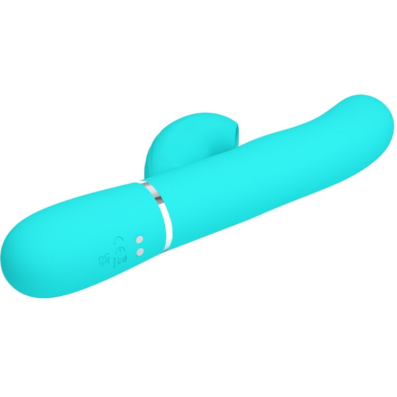 PRETTY LOVE - VIBRADOR PUNTO G MULTIFUNCIÓN 3 EN 1 PERLITA VERDE AGUA