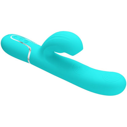 PRETTY LOVE - VIBRADOR PUNTO G MULTIFUNCIÓN 3 EN 1 PERLITA VERDE AGUA