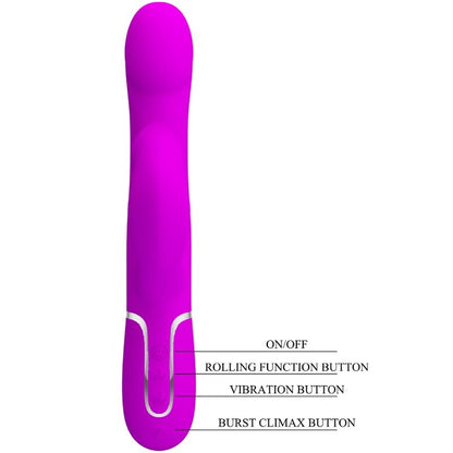 PRETTY LOVE - VIBRADOR CONEJO PERLAS VIOLETA