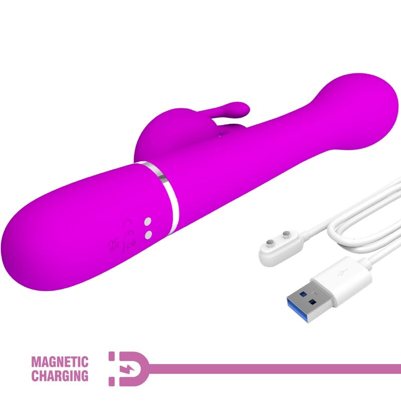 PRETTY LOVE - VIBRADOR CONEJO DEJON 3 EN 1 MULTIFUNCIÓN VIOLETA