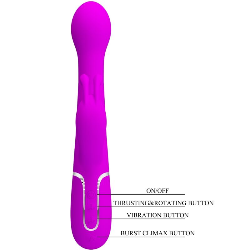 PRETTY LOVE - VIBRADOR CONEJO DEJON 3 EN 1 MULTIFUNCIÓN VIOLETA