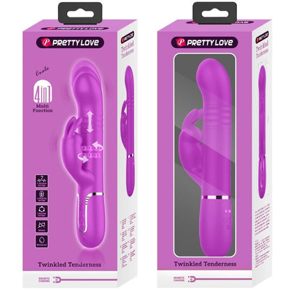 PRETTY LOVE - VIBRADOR CONEJO COALE PERLAS VIOLETA