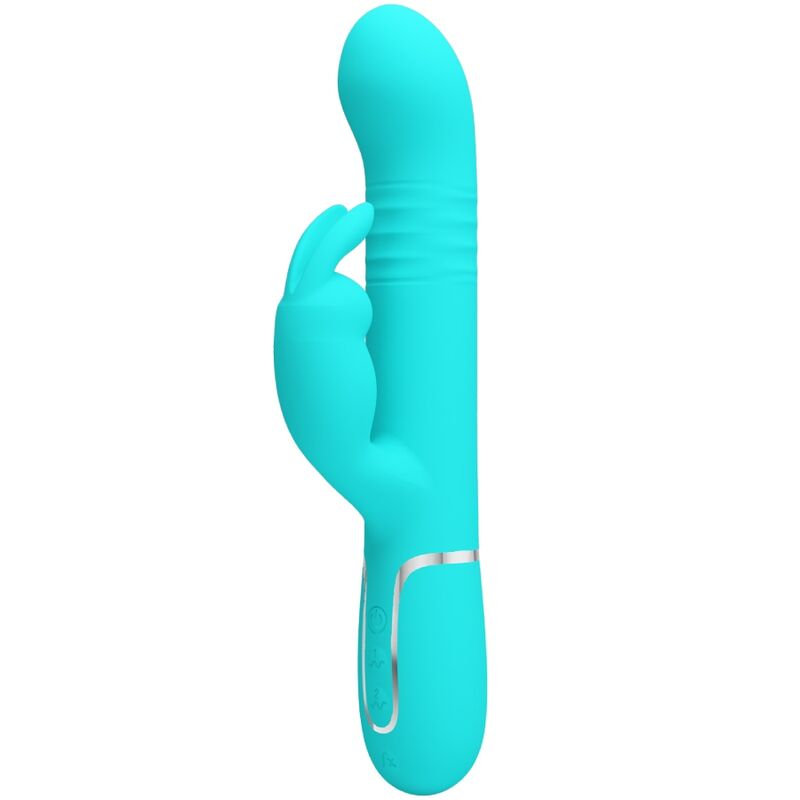 PRETTY LOVE - VIBRADOR CONEJO COALE PERLAS VERDE AGUA