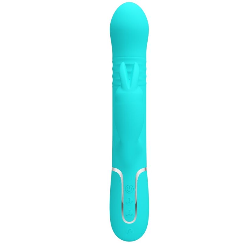 PRETTY LOVE - VIBRADOR CONEJO COALE PERLAS VERDE AGUA