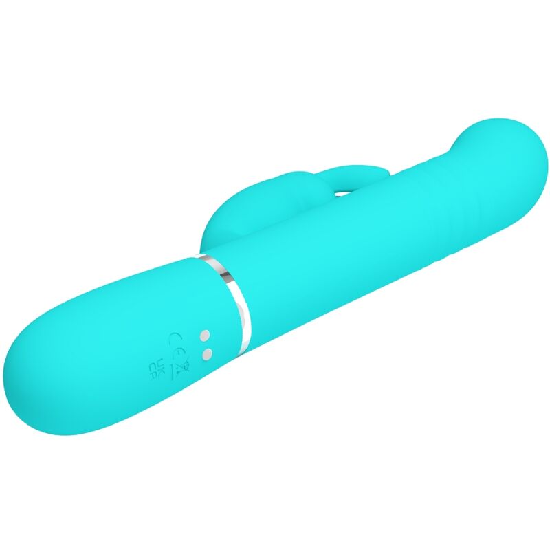 PRETTY LOVE - VIBRADOR CONEJO COALE PERLAS VERDE AGUA